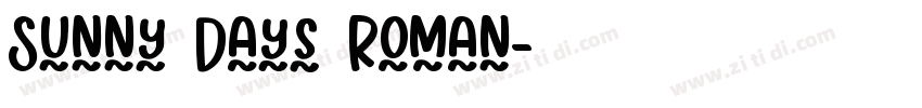 Sunny Days Roman字体转换